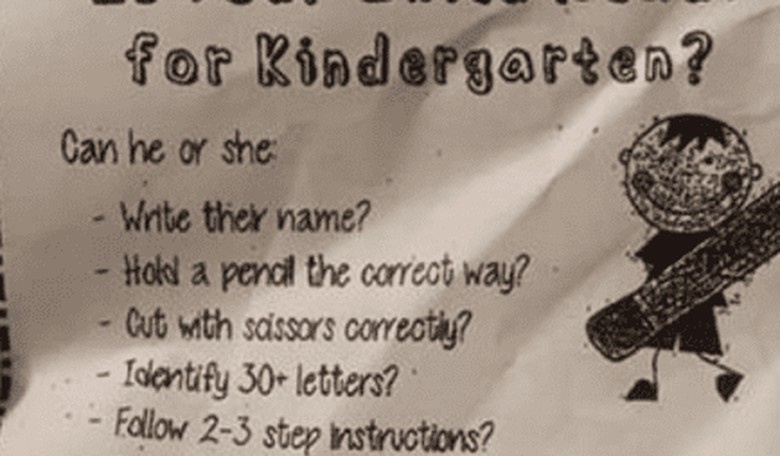 Mother Upset About Demanding Kindergarten-on-Steroids Skills List Her Son Received