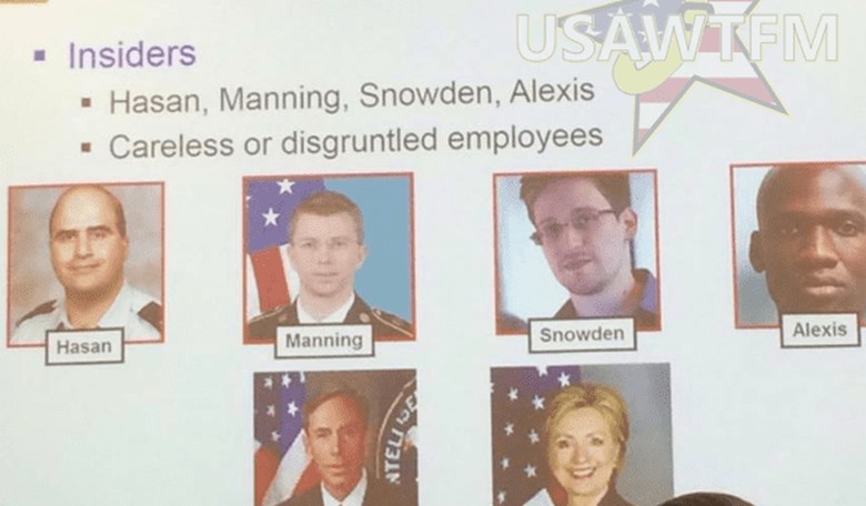 Confirmed: Army Training Slide Calling Hillary an Insider Threat Is Real