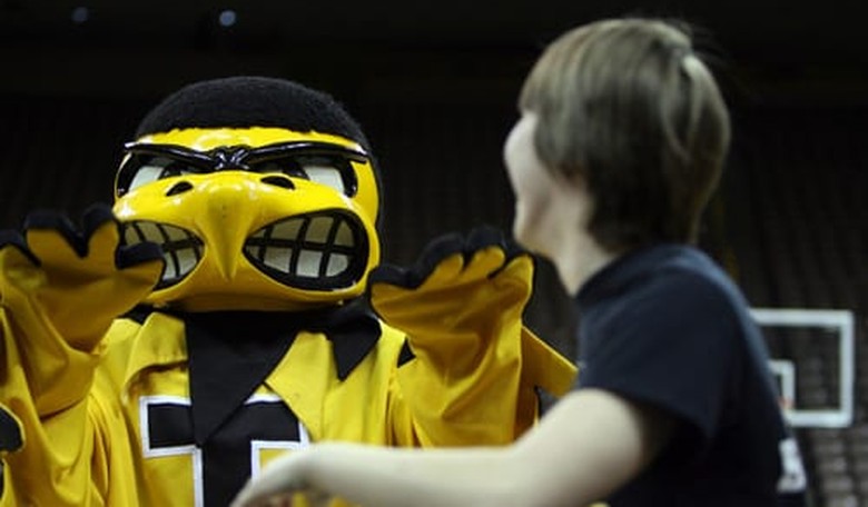 Iowa Professor Fears Fuzzy Hawkeye Mascot Could 'TRAUMATIZE' Delicate Students