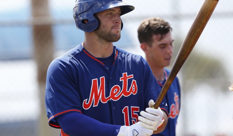 Tim Tebow Hits a Home Run On His First At-Bat