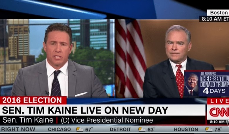Kaine Calls Sanctuary Cities 'Phantom' on CNN