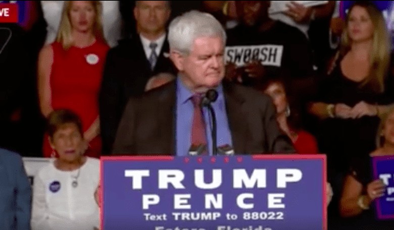 Newt Gingrich Calls Hillary Clinton Deranged
