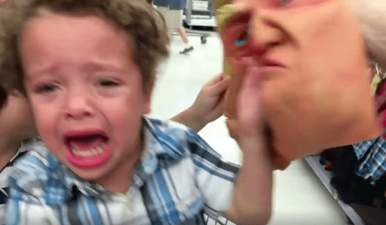 Watch This Kid Get Terrified of a Trump Mask