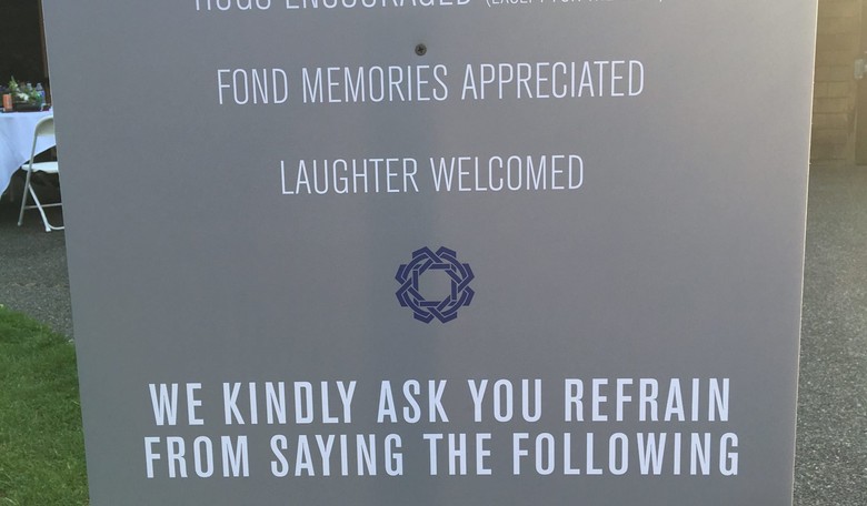 Widow Bans 'He's in a Better Place' at Husband's Funeral