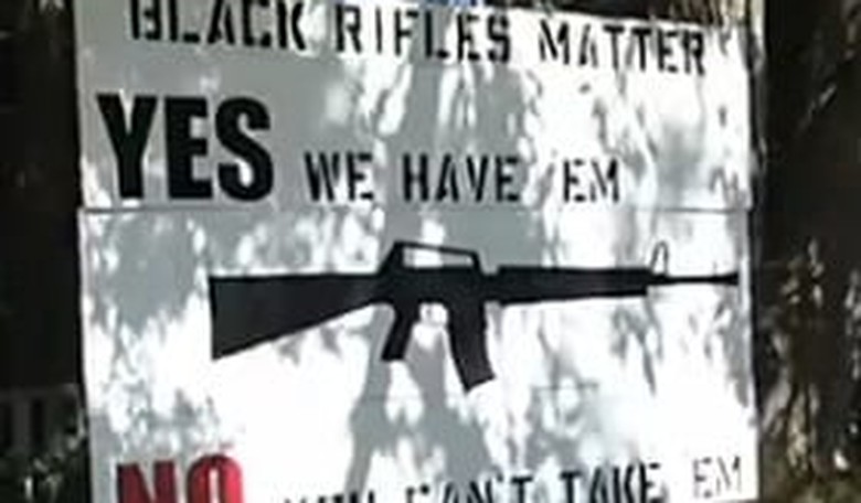'Black Rifles Matter' Sign Causes Controversy