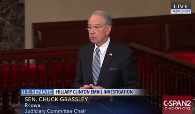 Senator Grassley: FBI Withholding Key Information About Clinton's Deleted Emails