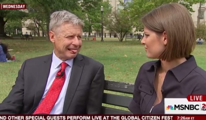 Gary Johnson Slips MSNBC Reporter the Tongue During an Interview