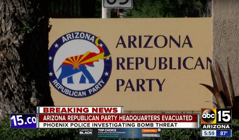 BOMB THREAT at Second GOP Headquarters