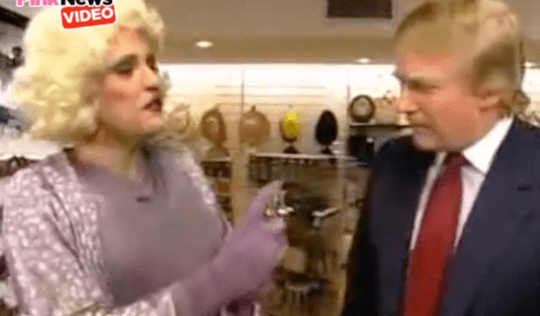 WTF?!? Donald Trump Kisses Rudy Giuliani in Drag