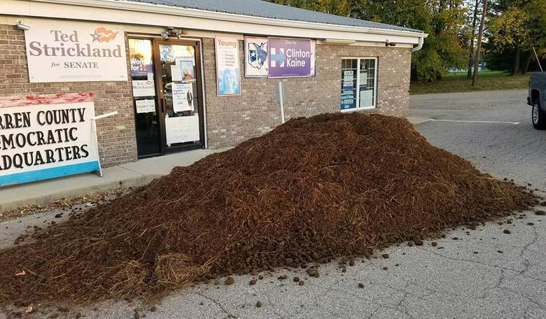Someone Dumped a Huge Load of Manure Outside a Democratic Headquarters in Ohio