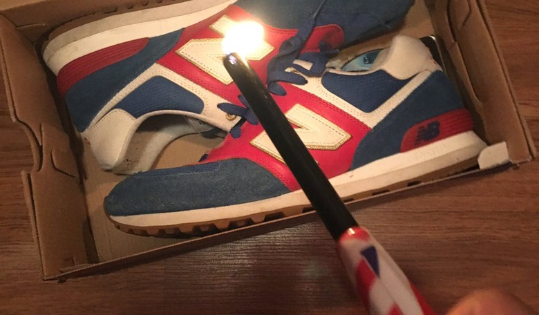 Customers Burn New Balance Sneakers to Protest Trump