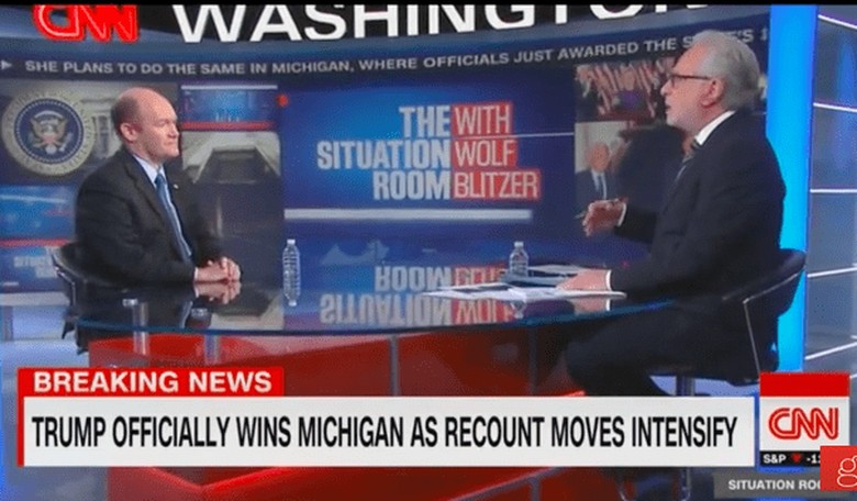 Wolf Blizter Is Actually Saying That It 'Sounds a Bit Hypocritical' for Democrats to Push for Recounts