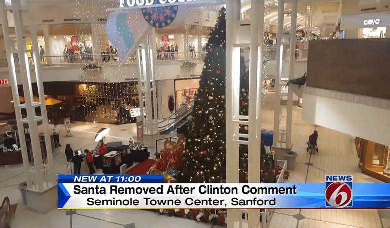 Mall Santa Sent to Counseling for Joking that Hillary was on Naughty List
