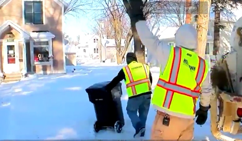 Sanitation Workers Bring Gifts to 3-Year-Old Cancer-Stricken Fan