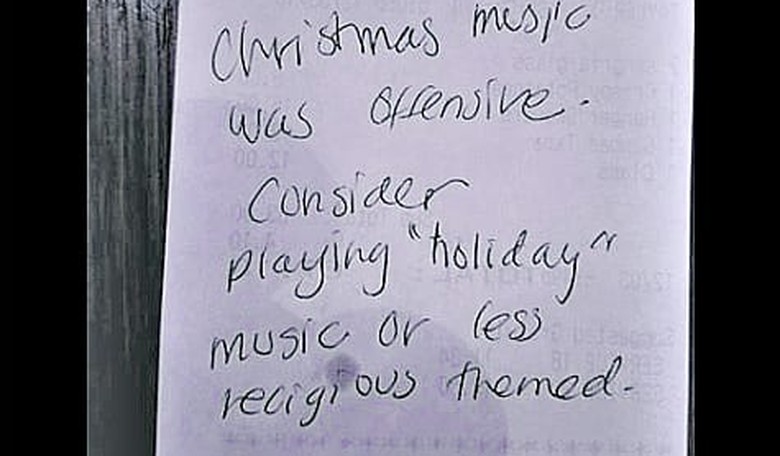 Customer Leaves St. Augustine Restaurant Owner a Nastygram About His Christmas Music
