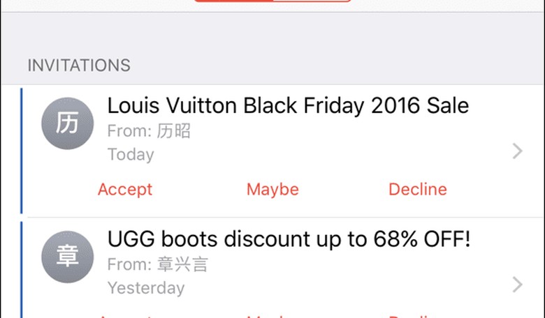 Apple's New Calendar Feature Unleashes Appointment Spammers