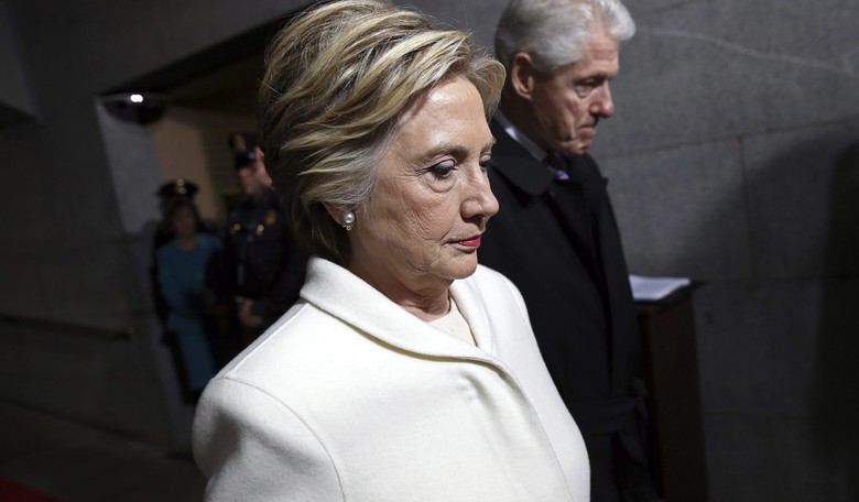 Crowd Chants 'Lock Her Up' as Hillary Clinton Enters Inaugural Stage