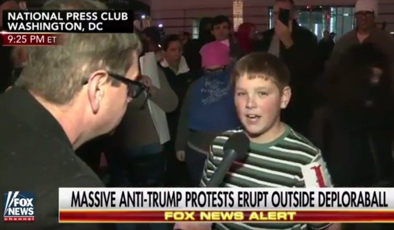 Young Boy Starts Fire at DisruptJ20 Protest, Says 'Screw Our President'