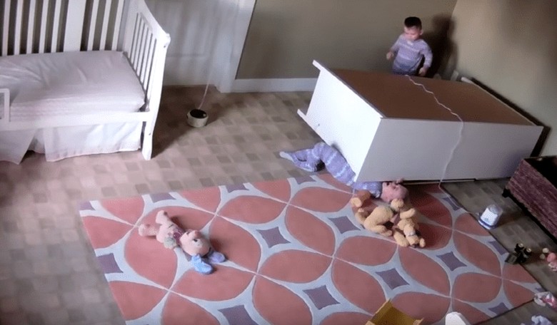 Toddler Trapped Under Fallen Dresser Miraculously Saved by Twin Brother