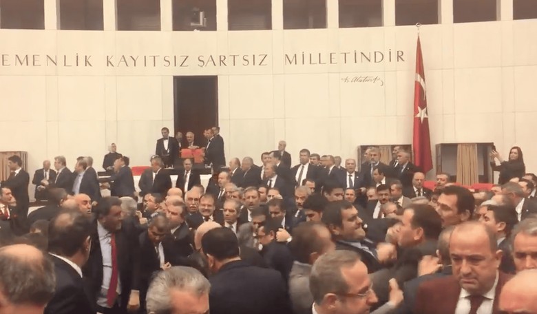 Punches Were Thrown! Turkey's Legislature Devolved Into Utter Chaos Over a Proposal to Expand Executive Power