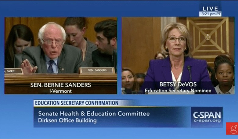 Watch Trump's Cabinet Nominees Make a Mockery of Bernie Sanders