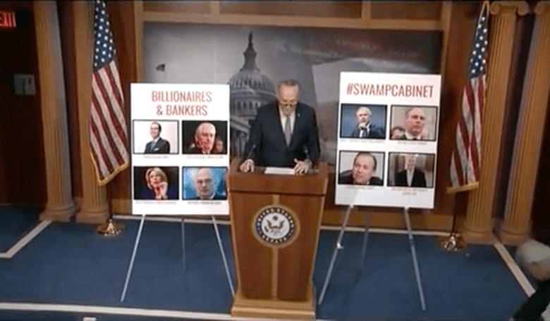 Chuck Schumer Says Trump's Cabinet Nominees Are His 'Enemies'