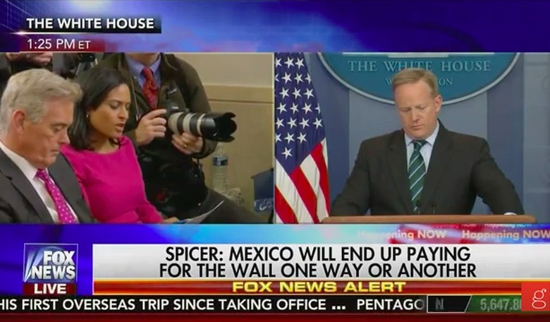 White House Press Secretary Sean Spicer Cuts Off an MSNBC Reporter