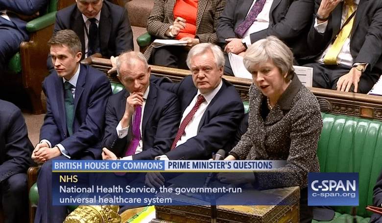 Theresa May Hammered Her Opposition on Why She's Meeting With Donald Trump