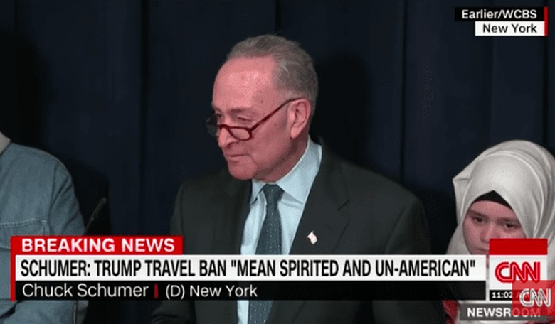 Trump Is Pretty Sure That Sen. Schumer Was Crying 'Fake Tears'