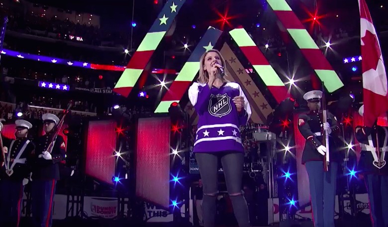 Early Woman Crush Wednesday: L.A. Kings Ice Crew Member Sang the National Anthem on 13 Minutes Notice