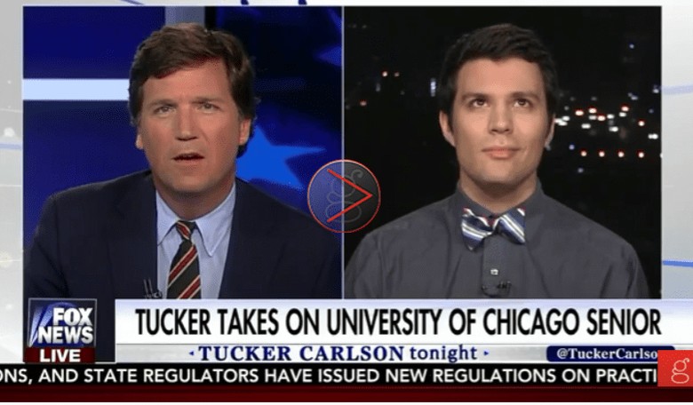 Tucker's Back and Embarrassing Another College Moron