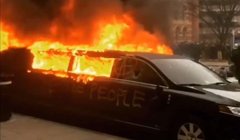 DisruptJ20 Anarchists Torched Muslim Immigrant's Limo, Costing Him $70,000 in Damage