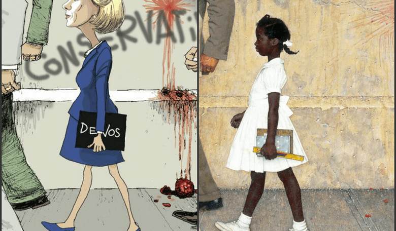 Angry Response to Betsy DeVos Political Cartoon Proves Its Point