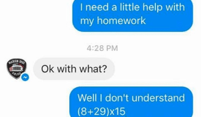 Cop Helps Fifth-Grader With Math Homework After She Requests Help on Facebook