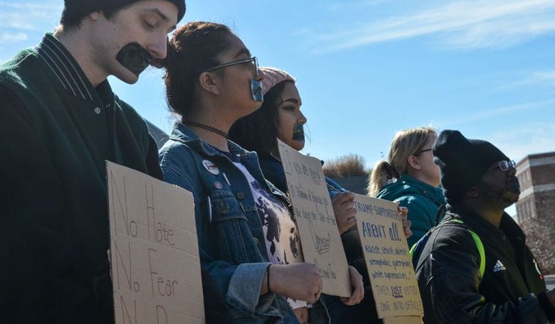 College Students Silently Protest the 'State of the Nation'