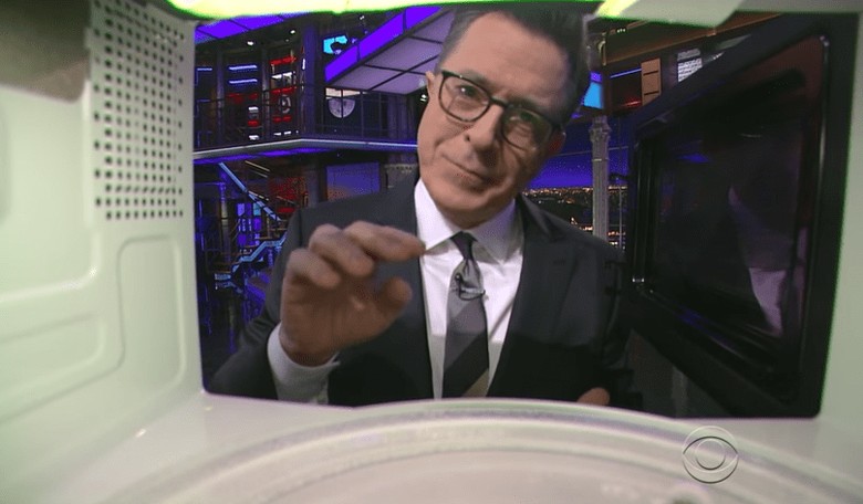 Stephen Colbert Went Into His Microwave to Talk to Barack Obama