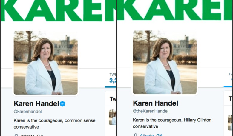 Fake News Alert: 'Karen Handel' Twitter Account Is Racist