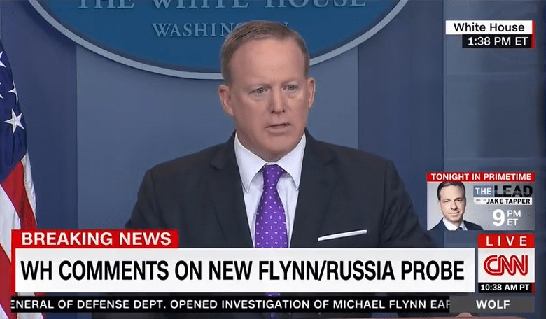 Sean Spicer Blames the Michael Flynn Scandal on the Obama Administration
