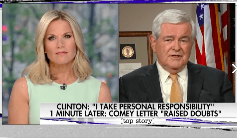 Newt Gingrich Describes Hillary as a 'Car Wreck'