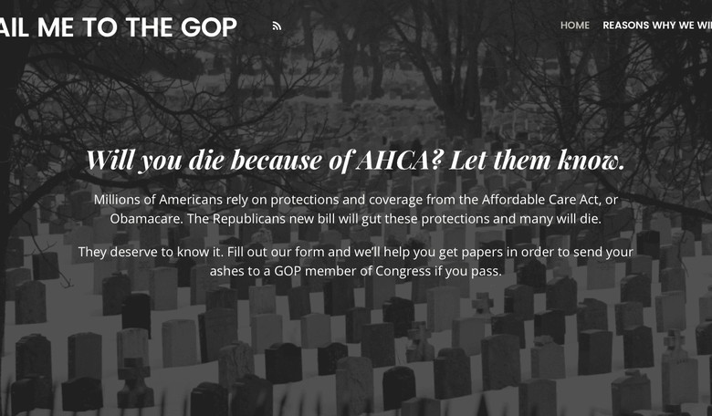 Get Killed by the GOP Health Care Bill? There's a Site For That