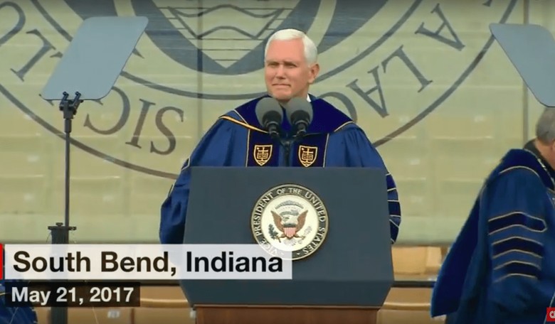 Notre Dame Students Walk Out of Mike Pence Graduation Speech