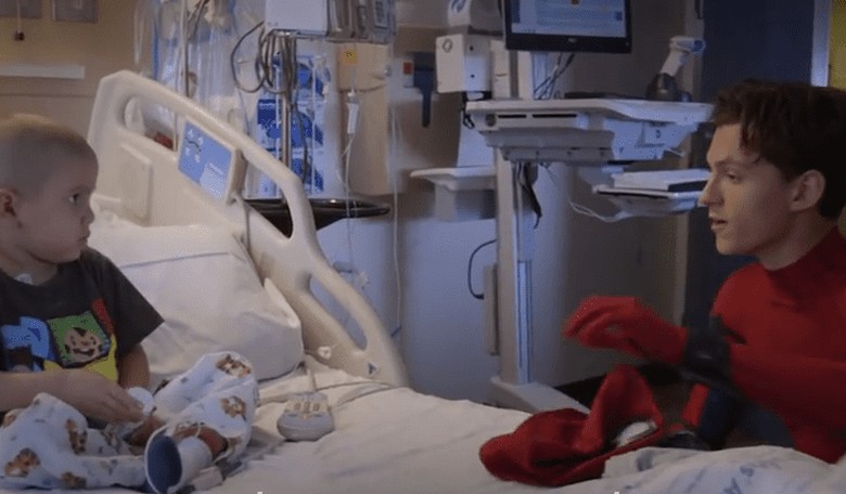 Spider-Man Star Tom Holland Shows Off His Spidey Skills for Sick Kids in L.A. Hospital