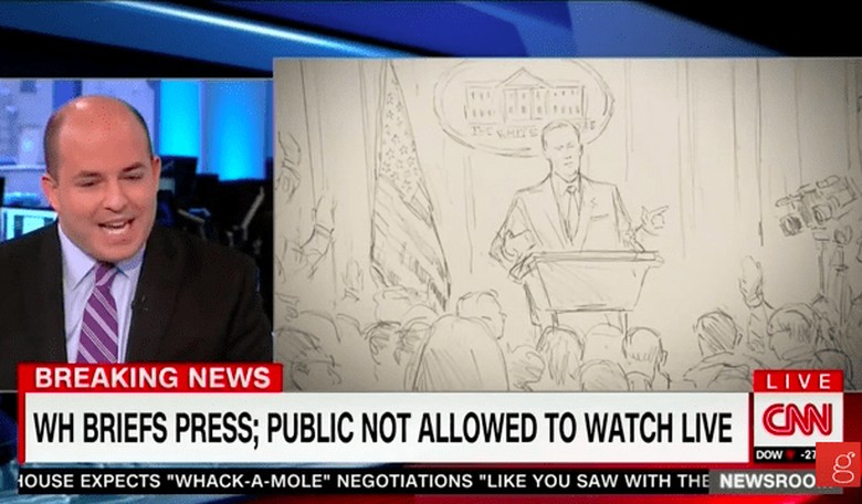 CNN Hires Courtroom Sketch Artist to Draw Off-Camera Press Briefing...