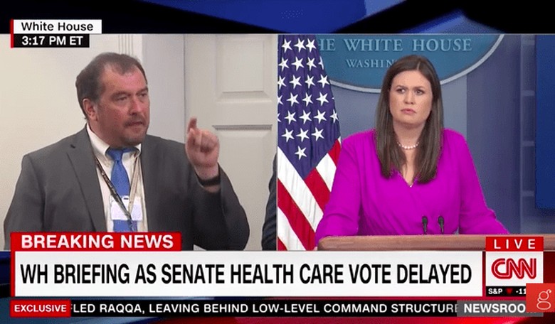 A Reporter Yelled at Sarah Huckabee Sanders for Insinuating That the Media Is Sometimes Wrong...