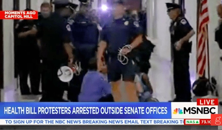 Protesters Outside of GOP Senate Offices Chanting 'Don't Let Me Die'