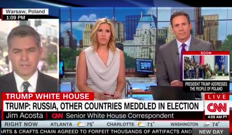CNN's Jim Acosta Calls Trump Poland Event a 'Fake News Conference'