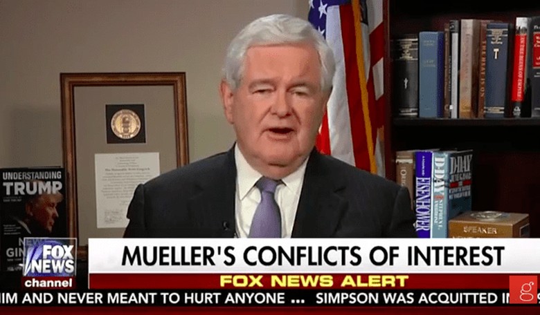 Gingrich: Mueller's Law Firm 'Gave 99.81% of Its Donations to Hillary Clinton'