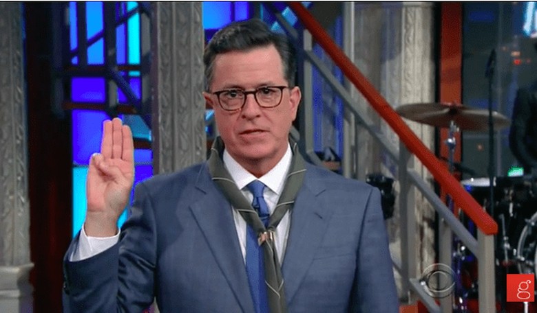 Stephen Colbert Thinks the Boy Scouts Need a New Oath After Trump's Speech