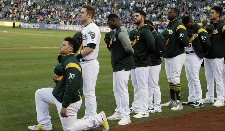 First Pro Baseball Player Takes a Knee During Anthem