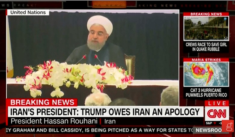 Iranian President Demands an Apology From Trump